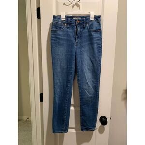 Madewell Curvy High Rise Skinny Crop Jeans Womens Size 27 Medium Wash Denim